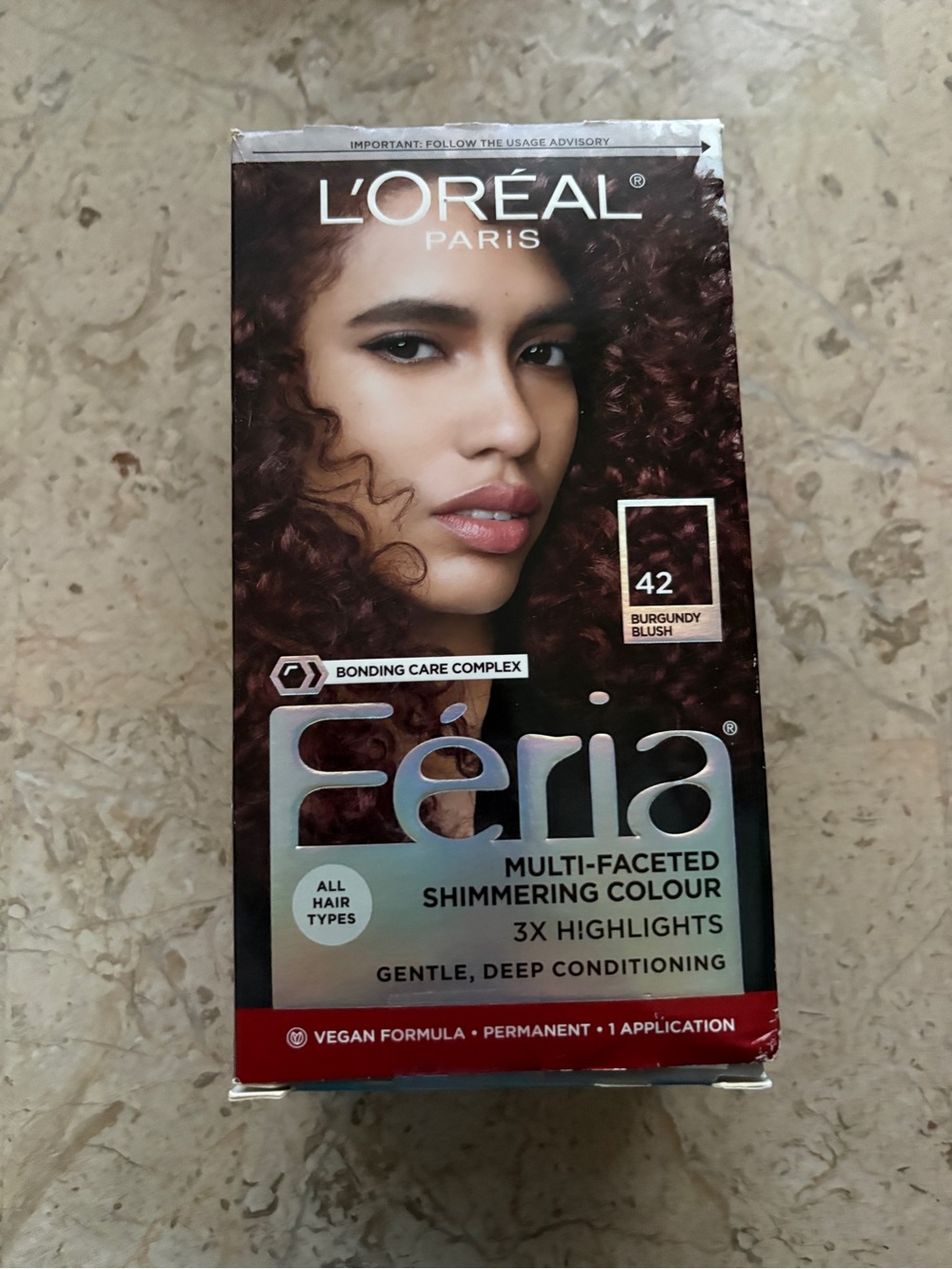 L’Oreal Paris Féria Multi- Faceted Permanent Hair Color #42 Burgundy Blush